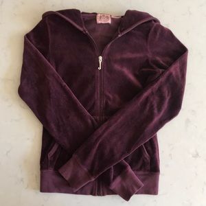 Juicy Couture Velour Zip-Up Hoodie